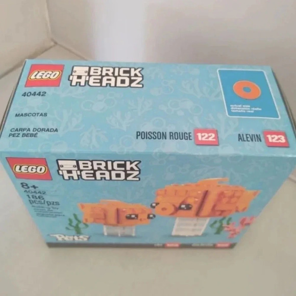Lego Brick Headz Pets 40442 Fry #123 Goldfish #122 NWT - Picture 3 of 3